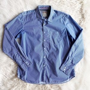 Allen Solly Blue Striped Long Sleeve Shirt